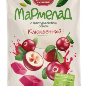 Fruit jelly candies with natural cranberry juice